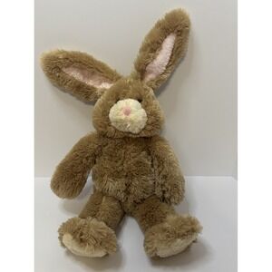 Vtg. Retired Mocha Brown Bunny Build A Bear Rare! Soft w/ Pinkish Bendable Ears